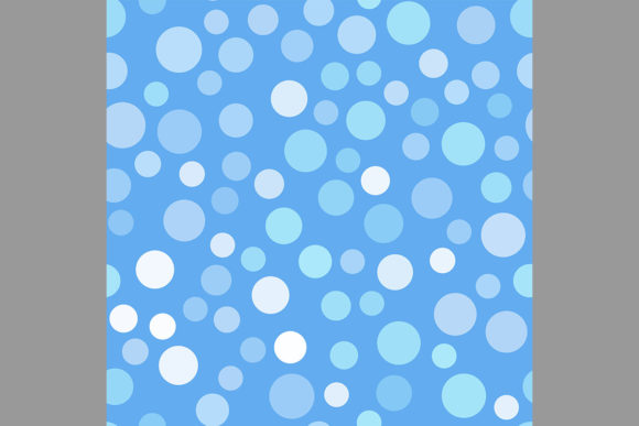 Abstract Circle Seamless on White Blue B