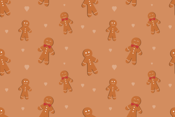 Christmas Gingerbread Seamless Pattern