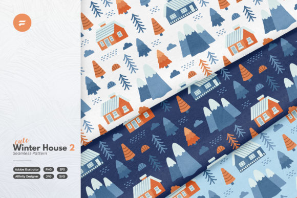 Cute Winter House Pattern - Ver.2: A Versatile, Print-Ready Asset for Your POD Business