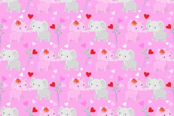 Elephant with Heart Shape Design Pattern: A Thoughtful Choice for Valentine’s Creative Projects