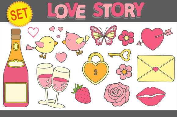 Lovestory Set: A Curated Collection of Romantic Design Elements