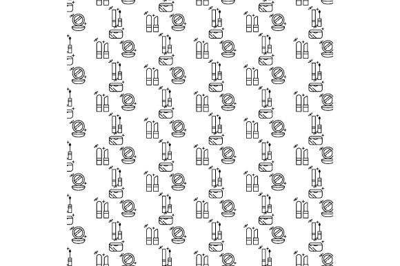 Makeup and Cosmetic Pattern Icon Design