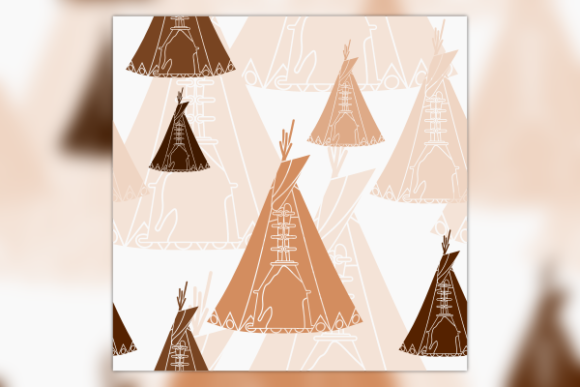 Native American Tent Seamless Pattern: A Versatile Design Resource for Cultural and Creative Projects