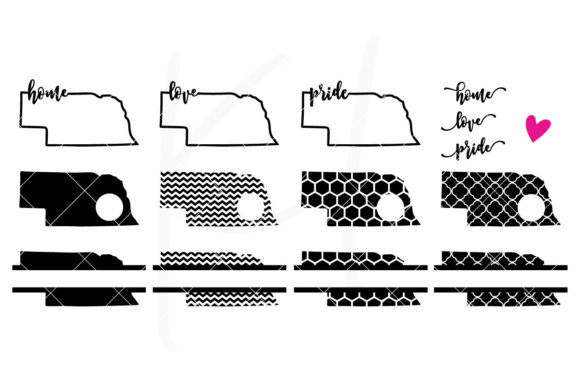 Nebraska Monogram Frames Pack