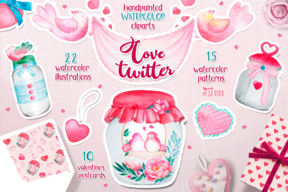 Watercolor Collection – Love Twitter